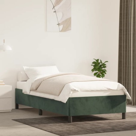 vidaXL Giroletto Verde Scuro 80x200 cm in Velluto