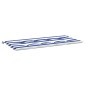 vidaXL Cuscino Panca Giardino Bianco e Blu 100x50x3 cm Tessuto Oxford