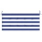 vidaXL Cuscino Panca Giardino Bianco e Blu 100x50x3 cm Tessuto Oxford