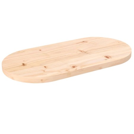 vidaXL Piano Tavolo 70x35x2,5 cm in Legno Massello di Pino Ovale