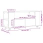 vidaXL Mobile TV Rovere Fumo 102x34,5x43 cm in Legno Multistrato