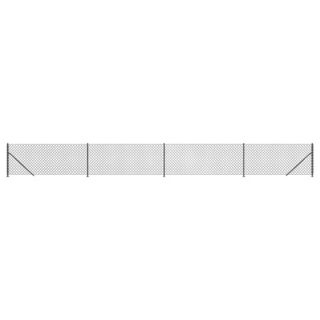 vidaXL Recinzione a Rete con Flangia Antracite 0,8x10 m