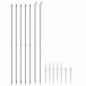 vidaXL Recinzione a Rete con Picchetti Ancoraggio Argento 1,6x10 m vidaXL Recinzione a Rete con Picchetti Ancoraggio Argento 1,6x10 m