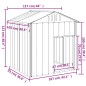 vidaXL Casetta Cani Tetto Grigio Chiaro 117x103x123 cm Acciaio Zincato