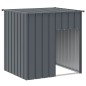 vidaXL Casetta Cani con Tetto Antracite 110x103x109 cm Acciaio Zincato