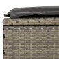 vidaXL Lettino Doppio Tetto Rotondo Grigio 211x112x140 cm Polyrattan vidaXL Lettino Doppio Tetto Rotondo Grigio 211x112x140 cm Polyrattan