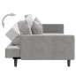 vidaXL Divano Letto a 2 Posti con 2 Cuscini Grigio Chiaro in Velluto vidaXL Divano Letto a 2 Posti con 2 Cuscini Grigio Chiaro in Velluto