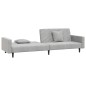 vidaXL Divano Letto a 2 Posti con 2 Cuscini Grigio Chiaro in Velluto vidaXL Divano Letto a 2 Posti con 2 Cuscini Grigio Chiaro in Velluto