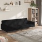 vidaXL Divano Letto a 2 Posti Nero Tessuto in Microfibra vidaXL Divano Letto a 2 Posti Nero Tessuto in Microfibra