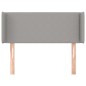 Testiera ad Orecchio Grigio Chiaro 93x16x78/88 cm in Tessuto
