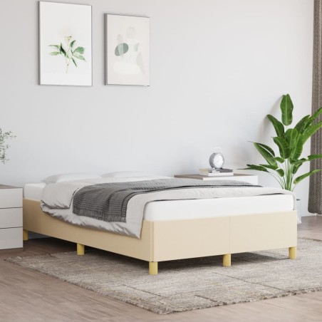 vidaXL Giroletto senza Materasso Crema 120x200 cm Tessuto