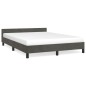 vidaXL Giroletto senza Materasso Grigio Scuro 140x190 cm Velluto vidaXL Giroletto senza Materasso Grigio Scuro 140x190 cm Velluto