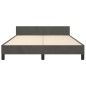 vidaXL Giroletto senza Materasso Grigio Scuro 140x190 cm Velluto vidaXL Giroletto senza Materasso Grigio Scuro 140x190 cm Velluto