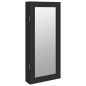 vidaXL Armadio Portagioie con Specchio a Muro Nero 30x8,5x67 cm vidaXL Armadio Portagioie con Specchio a Muro Nero 30x8,5x67 cm