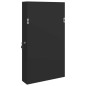 vidaXL Armadio Portagioie a Specchio con Luci LED a Parete Nero vidaXL Armadio Portagioie a Specchio con Luci LED a Parete Nero