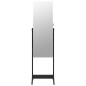 vidaXL Armadio Portagioie Specchio Autoportante Nero 42x38x152 cm