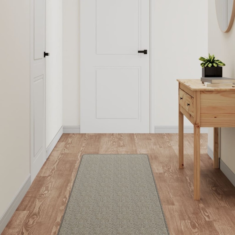 vidaXL Tappeto Corsia Aspetto Sisal Tortora 50x300 cm vidaXL Tappeto Corsia Aspetto Sisal Tortora 50x300 cm