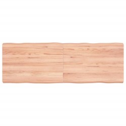 vidaXL Piano Tavolo Marrone Chiaro 120x40x6 cm in Rovere Non Trattato