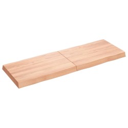 vidaXL Piano Tavolo Marrone Chiaro 120x40x6 cm in Rovere Non Trattato