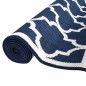 vidaXL Tappeto da Esterno Navy e Bianco 100x200 cm Design Reversibile vidaXL Tappeto da Esterno Navy e Bianco 100x200 cm Design Reversibile