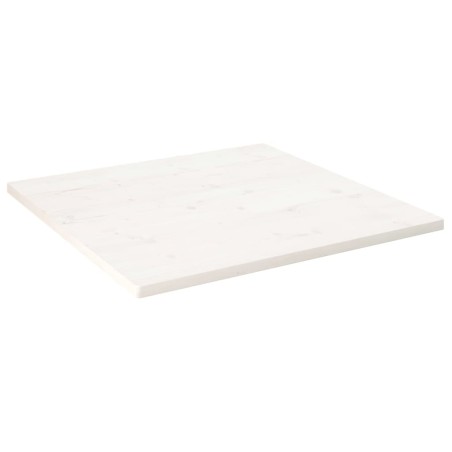 vidaXL Piano Tavolo Bianco 80x80x2,5cm Legno Massello di Pino Quadrato