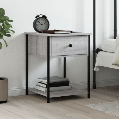 vidaXL Comodino Grigio Sonoma 44x45x58 cm in Legno Multistrato