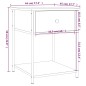 vidaXL Comodino Grigio Sonoma 44x45x58 cm in Legno Multistrato