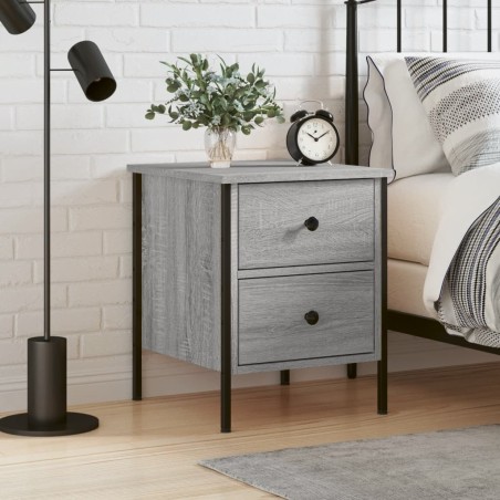 vidaXL Comodino Grigio Sonoma 40x42x50 cm in Legno Multistrato