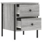 vidaXL Comodino Grigio Sonoma 40x42x50 cm in Legno Multistrato vidaXL Comodino Grigio Sonoma 40x42x50 cm in Legno Multistrato