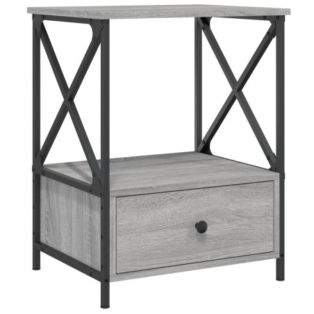 vidaXL Comodino Grigio Sonoma 50x41x65 cm in Legno Multistrato