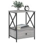 vidaXL Comodino Grigio Sonoma 50x41x65 cm in Legno Multistrato vidaXL Comodino Grigio Sonoma 50x41x65 cm in Legno Multistrato