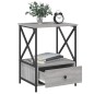 vidaXL Comodino Grigio Sonoma 50x41x65 cm in Legno Multistrato vidaXL Comodino Grigio Sonoma 50x41x65 cm in Legno Multistrato