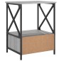 vidaXL Comodino Grigio Sonoma 50x41x65 cm in Legno Multistrato vidaXL Comodino Grigio Sonoma 50x41x65 cm in Legno Multistrato