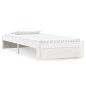 vidaXL Giroletto Bianco 90x190 cm in Legno Massello di Pino vidaXL Giroletto Bianco 90x190 cm in Legno Massello di Pino
