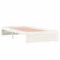 vidaXL Giroletto Bianco 90x190 cm in Legno Massello di Pino vidaXL Giroletto Bianco 90x190 cm in Legno Massello di Pino