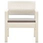vidaXL Set Salotto da Giardino 3 pz in Plastica Bianco vidaXL Set Salotto da Giardino 3 pz in Plastica Bianco