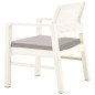 vidaXL Set Salotto da Giardino 3 pz in Plastica Bianco vidaXL Set Salotto da Giardino 3 pz in Plastica Bianco