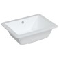 vidaXL Lavandino da Bagno Bianco 46,5x35x18 cm Rettangolare Ceramica vidaXL Lavandino da Bagno Bianco 46,5x35x18 cm Rettangolare Ceramica