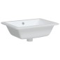 vidaXL Lavandino da Bagno Bianco 46,5x35x18 cm Rettangolare Ceramica vidaXL Lavandino da Bagno Bianco 46,5x35x18 cm Rettangolare Ceramica
