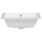 vidaXL Lavandino da Bagno Bianco 46,5x35x18 cm Rettangolare Ceramica vidaXL Lavandino da Bagno Bianco 46,5x35x18 cm Rettangolare Ceramica