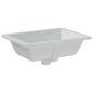vidaXL Lavandino da Bagno Bianco 46,5x35x18 cm Rettangolare Ceramica vidaXL Lavandino da Bagno Bianco 46,5x35x18 cm Rettangolare Ceramica