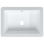vidaXL Lavandino da Bagno Bianco 46,5x35x18 cm Rettangolare Ceramica vidaXL Lavandino da Bagno Bianco 46,5x35x18 cm Rettangolare Ceramica