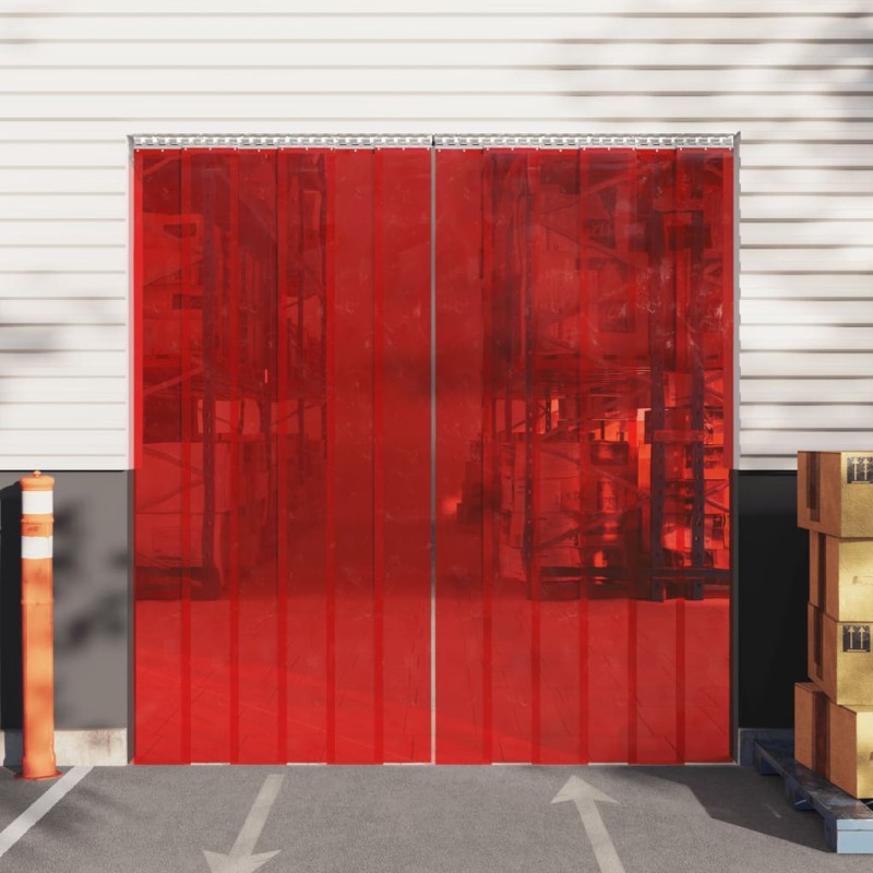 vidaXL Tenda per Porte Rossa 200 mm x 1,6 mm 50 m in PVC vidaXL Tenda per Porte Rossa 200 mm x 1,6 mm 50 m in PVC