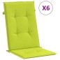 vidaXL Cuscini per Sedie 6 pz Verde Brillante 120x50x3 cm in Tessuto vidaXL Cuscini per Sedie 6 pz Verde Brillante 120x50x3 cm in Tessuto