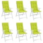 vidaXL Cuscini per Sedie 6 pz Verde Brillante 120x50x3 cm in Tessuto vidaXL Cuscini per Sedie 6 pz Verde Brillante 120x50x3 cm in Tessuto