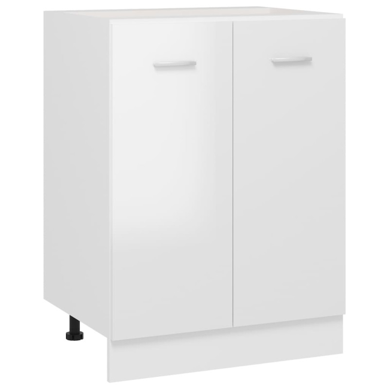 Armadio Inferiore Bianco Lucido 60x46x81,5 cm in Truciolato Armadio Inferiore Bianco Lucido 60x46x81,5 cm in Truciolato