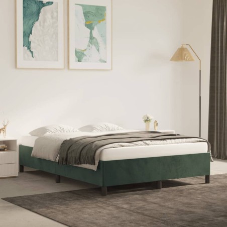 vidaXL Giroletto Verde Scuro 140x200 cm in Velluto