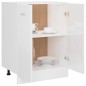 Armadio Inferiore Bianco Lucido 60x46x81,5 cm in Truciolato Armadio Inferiore Bianco Lucido 60x46x81,5 cm in Truciolato