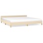 vidaXL Giroletto con Testiera Crema 200x200 cm in Tessuto vidaXL Giroletto con Testiera Crema 200x200 cm in Tessuto