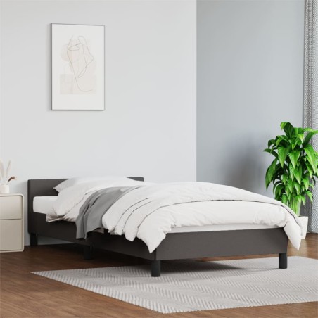 vidaXL Giroletto con Testiera Crema 90x200 cm in Similpelle